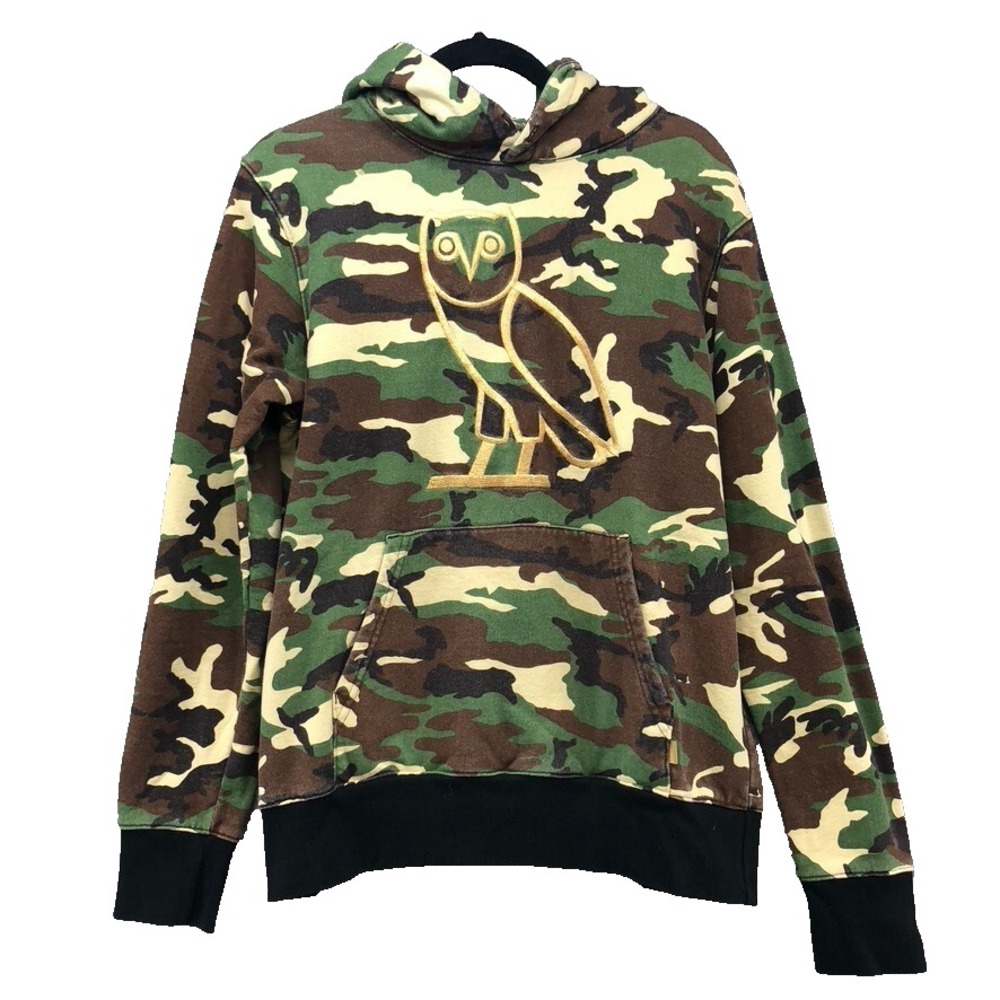 Octobers Very Own Hoodie Sweatshirt Mens Medium Camouflage Owl Streetwear‎